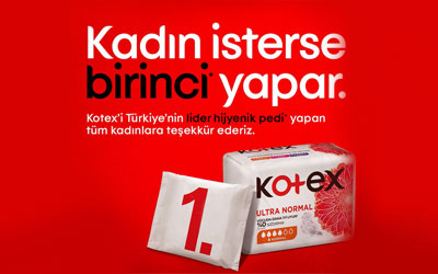 Kotex Türkiye’nin hijyenik lider pedi oldu.